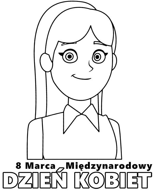 Kolorowanka online: Kolorowanka kobieta przypomina o swoim święcie Kolorowanka online: Kolorowanka kobieta przypomina o swoim święcie